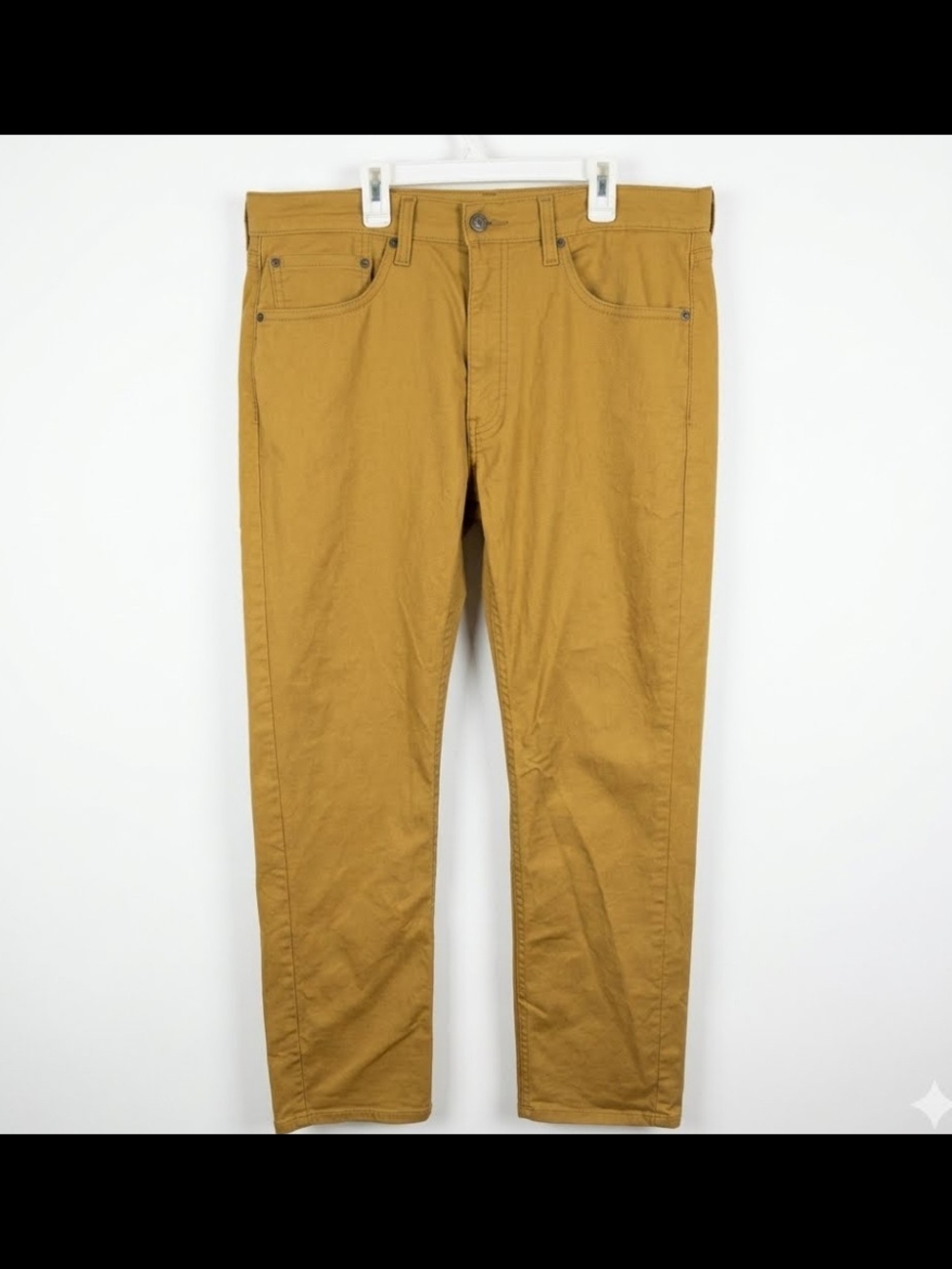 Levi's 505 Straight Khaki Jeans with Red Levi's  Patch W36 L30